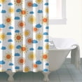 thumbnail image 4 of White Sun Cloud Pattern Shower Curtain 72"x72" ,Bathroom Decorative Shower Curtains Set with 12 Hooks,Modern Waterproof Washable Shower Curtain, 4 of 6
