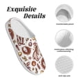 thumbnail image 5 of Xecao Rabbit And Egg Print Cotton Slippers Fuzzy Warm Cozy Slippers Non Slip House Slippers For Indoor Outdoor Cotton Slippers House Slippers-39/40, 5 of 7