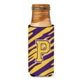 thumbnail image 3 of Carolines Treasures CJ1022-PMUK Tiger Stripe - Purple Gold Monogram Letter P Michelob Ultra s For Slim Cans, 3 of 3