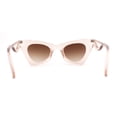 thumbnail image 2 of Wave Arm Squared 80s Geometric Cat Eye Mod Sunglasses Peach Brown, 2 of 4