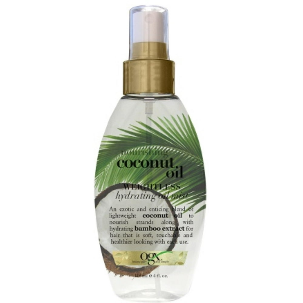 OGX Nourishing Coconut Oil Weightless Hydrating Oil Mist 4 oz (Pack of
