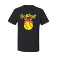 thumbnail image 2 of Wild Bobby, Cute Ribbon Bow Softball Mom Gift, Mother's Day, Men Graphic T-Shirt, Black, Small, 2 of 3