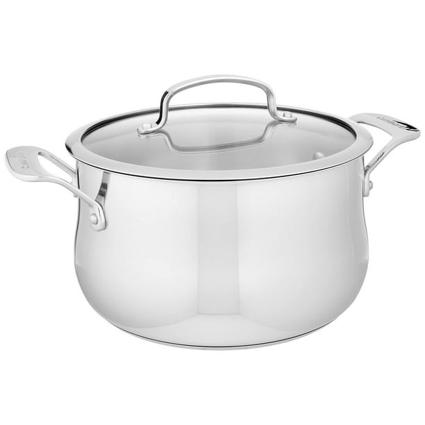 Cuisinart 419-14 Contour Olla de acero inoxidable, varios tamaños y estilos, Horno holandés, Platead