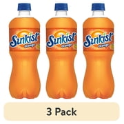 (3 pack) Sunkist Orange Soda Pop 20 fl oz Bottle - Caffeinated Citrus Refreshment