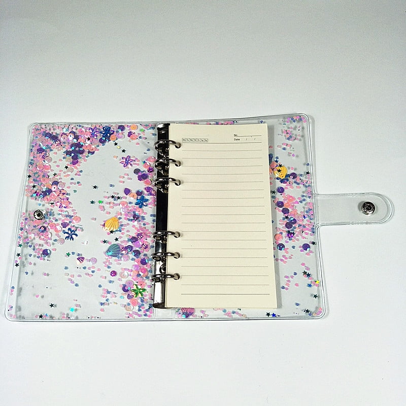 Kawaii Daily PVC Quicksand Notebook Travel Stationery Planner Journey Notepad 