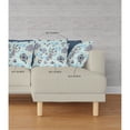 thumbnail image 4 of 28" Everest Peacock Broadcloth Blown and Closed Pillow in White Blue Fabric, 4 of 5
