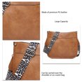 thumbnail image 2 of BIMZUC Women PU Leather Shoulder Bag Wide Strap Casual Crossbody Messenger Bag for Travel, Shopping, and Everyday Use, Brown Color, 11x10.6x3.9 Inches, 2 of 4