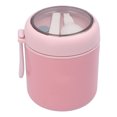 thumbnail image 1 of Fiambrera aislada de 530ml con cuchara y tapa para alimentos, taza de sopa al vacío con aislamiento portátil de acero inoxidable, 1 of 14