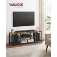 thumbnail image 4 of VASAGLE - Soporte de TV moderno para televisores de hasta 65&rdquo;, centro de entretenimiento de 3 niveles, consola de TV industrial con estantes abiertos, para el hogar, marr&oacute;n r&, 4 of 4