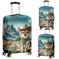 thumbnail image 2 of Welcome Fall Western Cowboy Chihuahua Enjoys Majestic Autumn Travel Luggage Cover Dog Lover Gifts Idea Suitcase Dust Protective Decor - 01007, 2 of 5