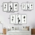 thumbnail image 4 of Designart "Monochromatic Symphony Subtle Ink IV" Abstract Painting Framed Wall Art Set Of 3 - Black Modern Frame Gallery Wall Set For Home Decor, 4 of 6