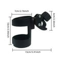 thumbnail image 2 of Universal Stroller Cup Holder with Mobile Phone Case, 2-in-1 Strollers Storage Rack, 360 Degrees Rotation Drink Holder for Bike, Pushchair, Wheelchair, Walker,Bicycle, Fits Most Cups,black, 2 of 11