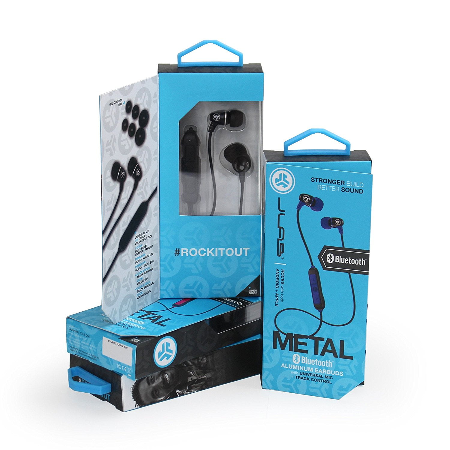 Jlab Audio Metal Bluetooth Wireless Rugged Earbuds Jlab Audio Metal Bluetooth Wireless Rugged Earbuds Titanium 8mm Drivers 6 Hour Battery Life 4 1 Ip55 Sweat Proof Rating Extra Gel