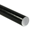 24-Pack: 3x36" Black Mailing Tubes with Caps, Heavy-duty 3-ply Spiral Wound, Bulk Packaging