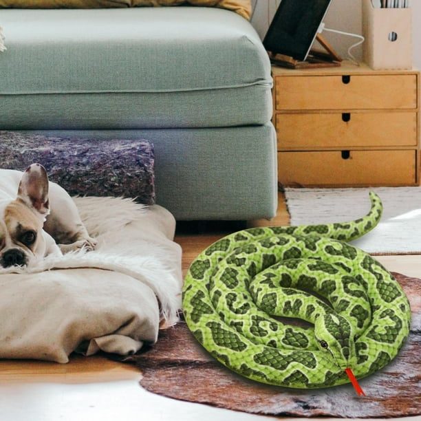 Juguete de peluche de serpiente de simulación, almohada de serpiente, juguetes de muñeca, accesorios de miedo para Halloween, juguete de peluche 200cm Yotijar Serpiente de simulación