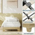 thumbnail image 5 of Twin Size Wood Bed Frame, Platform Bed Frame with 4 Strong Wooden Slat and 8 Metal Slat Support, Without Headboard, No Box Spring Needed, 5 of 7