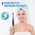 thumbnail image 4 of Limpiador dental ultrasónico eléctrico con cabezal de cepillo de dientes, kit de blanqueamiento dental para sarro, halitosis, manchas en los dientes, cuidado bucal, 4 of 5