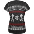 thumbnail image 2 of Ugly Christmas Sweater Pirate Skull and Crossbones All Over Womens T Shirt Multi LG, 2 of 2