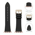 thumbnail image 3 of WFEAGL Genuine Leather Replacement Strap Apple Watch 42mm 44mm 45mm Black/Rose Gold, 3 of 6