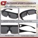 thumbnail image 5 of Gafas de motocicleta únicas 1 Pc, gafas de sol ciclismo de tri-acetato de celulosa PC, lente gris oscuro, marco negro, 5 of 6