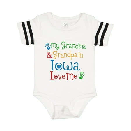 

Inktastic Iowa Grandma Grandpa Loves Me Gift Baby Boy or Baby Girl Bodysuit