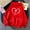 Red, variant on Cross Heart Print Hoodies Women's Fashion Outing Hooded Pullover 2024 Baggy Casual Sweatshirts Long Sleeve Tops Fall