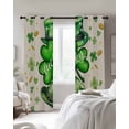 thumbnail image 3 of Green St. Patrick's Day Blackout Curtains 45 Inches Long for Bedroom, Lucky S Love Heart Rustic Thermal Insulated Room Darkening Black Out Window Curtain Panels Grommet Drapes for Living Room, 3 of 8
