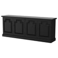 thumbnail image 4 of Benjara Som Dining Sideboard Buffet- 4 Carved Doors- Classic Black Pine Wood, 4 of 5