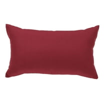 REGALWOVEN 12"x20" Throw Pillow Cover Classic Solid Cushion Cover, Red