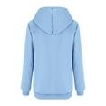 thumbnail image 5 of TKLPEHG Fleece Jacket Women Full Zip Fleece Lined Athletic Hoodies Coats Long Sleeve Thermal Drawstring Hooded Sweatshirts Coats with Pockets (Light Blue,XXXXXL), 5 of 5