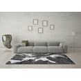 thumbnail image 3 of Ahgly Company Machine Washable Indoor Rectangle Abstract Gray Modern Area Rugs, 4' x 6', 3 of 4