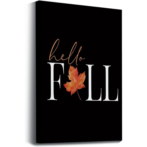 Fall Wall Art Prints Artwork Decor for Autumn Maple Leaf Themed Canvas Wall Art Prints, Bathroom Bedroom Living Room Home Outdoor Decorations,11 "x 14"