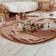 thumbnail image 5 of Play & Go - Timeless Brown Grid Pattern - 3-in-1 Play Mat - Storage Bag & Diaper Bag - Made from Organic Cotton - 140 cm Diameter - Suitable for Newborn to Toddler - Easy to Carry Everywhere, 5 of 5
