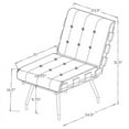thumbnail image 2 of Aloma Armless Tufted Accent Chair Dark Brown, 2 of 5