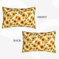 thumbnail image 2 of Sikiie Modern Elegant Sunflower Print Plush Pillow Cover, Wrinkle-proof and Stain-resistant Pillow Protector without Pillow Core, Home Decoration-16"x24", 2 of 6