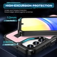 thumbnail image 2 of for Samsung Galaxy S23 FE Case, Dual Layers Shockproof Kickstand Cell Phone Cover Protective with Rugged Ring Holder, Carbon Fiber Military Heavy Duty Case for Samsung Galaxy S23 FE, Rosegold, 2 of 9