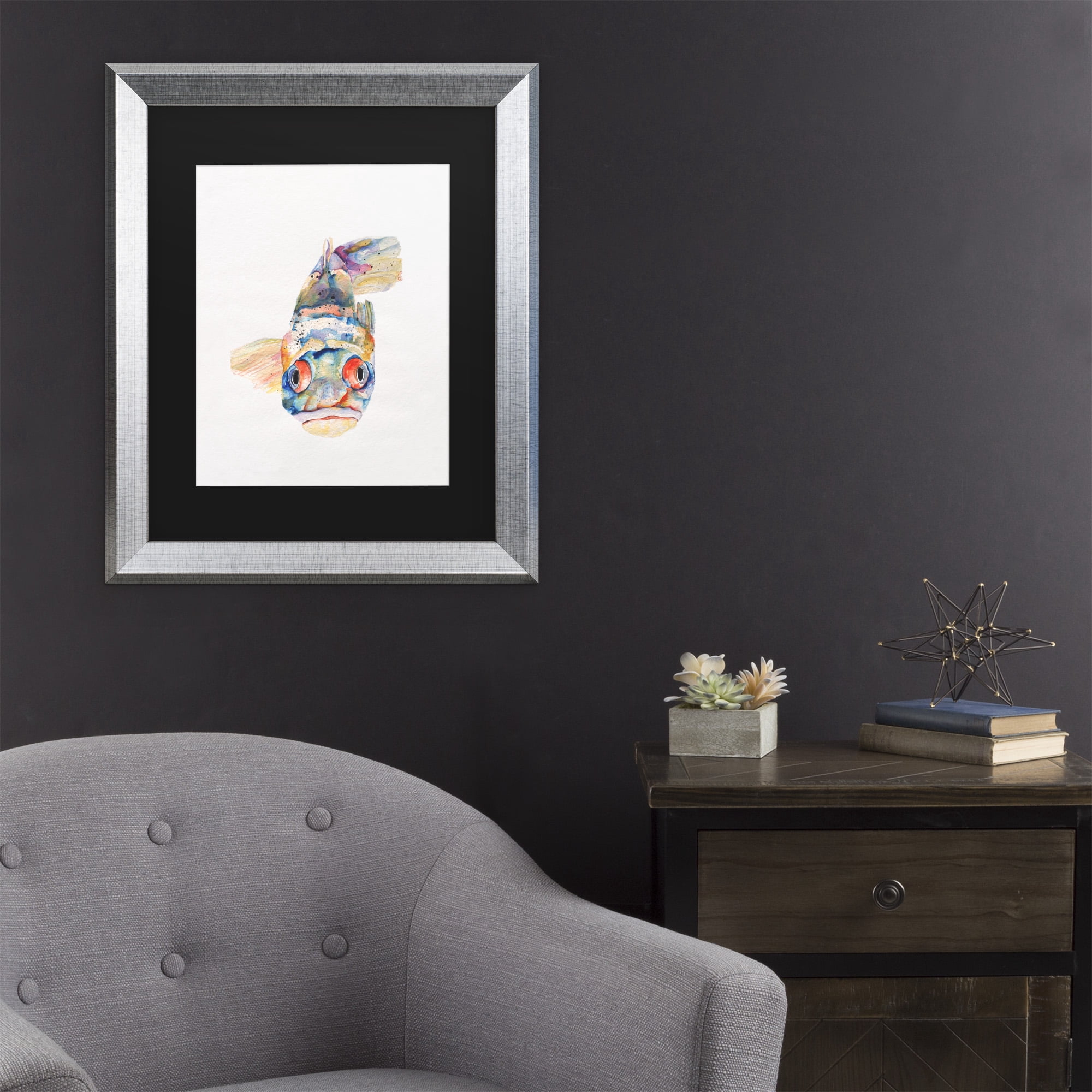 Trademark Fine Art 'Blue Fish' Canvas Art by Pat Saunders-White