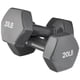 thumbnail image 1 of Mancuernas hexagonales de vinilo para entrenamiento, peso de mano, 20 libras, color gris, juego de 2, 1 of 4