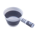 thumbnail image 2 of Collapsible Plastic Water Ladle Folding Scoop for Bath Soaking Cleaning, Portable Water Pourer Dipper Spoon for Camping Travel, Small Shower Bucket Basin Tub Rinse Cup Mug for Hair Washing Gray, 2 of 3