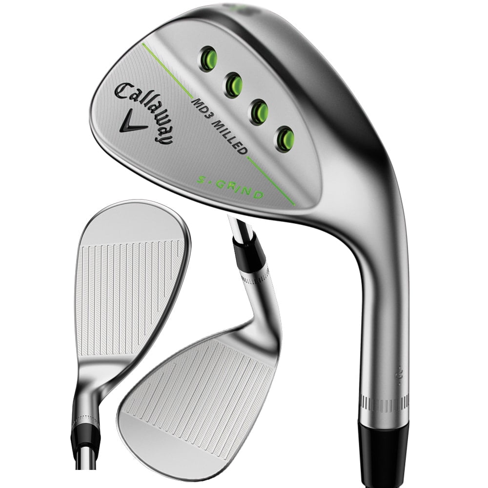 callaway mack daddy 3 chrome s-grind wedge (52 degree, stiff flex