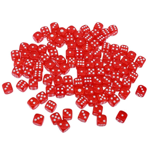 100 Piezas D6 D6 Caras Transparentes Dados Para D&D TRPG Party Games Toys Red Sunnimix D6 dados