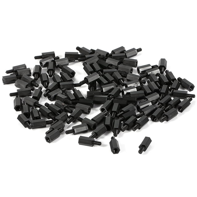 Nylon Entretoise Femelle, Entretoise Femelle, Nylon 100pcs Plastique Tête Ronde Vis Filetage Métrique pour l'Industrie
