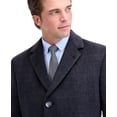 thumbnail image 2 of Nautica Mens Modern-Fit Wool-Blend Overcoat Coat 42L Grey Plaid, 2 of 4
