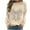 Khaki, variant on Christmas Sweatshirts Women Long Sleeve Loose Fit Light Up String Bowknot Crewneck Fall Xmas Outfits Trendy 2025
