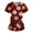 Red_01#a5820, variant on Homozy S-5xl Christmas Scrub Tops for Women Plus Size Christmas Tree Printed Workwear Uniform Casual Short Sleeve Pullover Loose Fit Nurse Scrub Red M