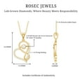 thumbnail image 6 of Rosec Jewels Lab Created Diamond Heart Necklace with Infinity (Ef-Vs Quality) - Love Pendant Necklace for Valentines Day, 18K Yellow Gold, 6 of 7