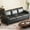 Black, variant on Takywep White Sofa Bed, Modern Faux Leather Oversized 3-Seater Couch, Living Room Furniture