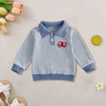 thumbnail image 2 of WUANDIXFA Toddler Shirt Baby Boy Graphic Long Sleeve T-Shirt Kids Fall Winter Tees Tops Toddler Tee Shirts,Blue,6-12 Months, 2 of 4