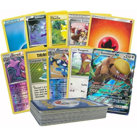 50 Pokemon Card Pack Lot - Featuring a GX and Pre Evolved Form of The GX! Rares, Foils and Basic Energy