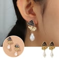 thumbnail image 1 of YFGEFTR Clearance Versatile Metal Abalone Earrings And Studs For Women's Daily Wear, 1 of 6